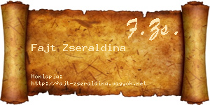 Fajt Zseraldina névjegykártya
